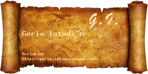 Gerle István névjegykártya